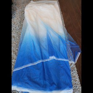 Blue Ombre Tulle Fabric